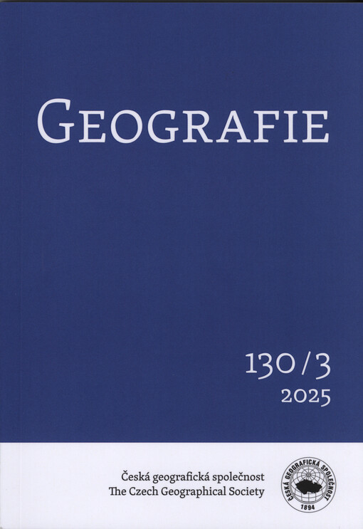 Geografie : sborník České geografické společnosti = Geography : journal of Czech Geographic Society