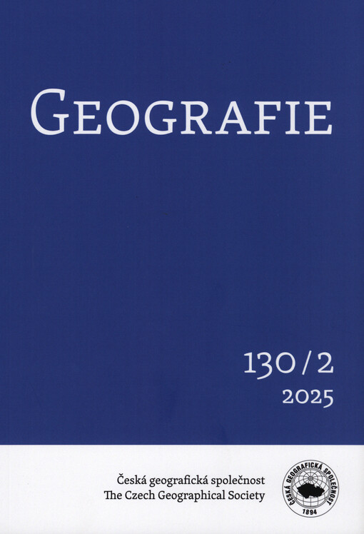 Geografie : sborník České geografické společnosti = Geography : journal of Czech Geographic Society