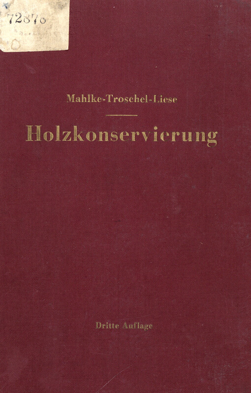 Handbuch der Holzkonservierung