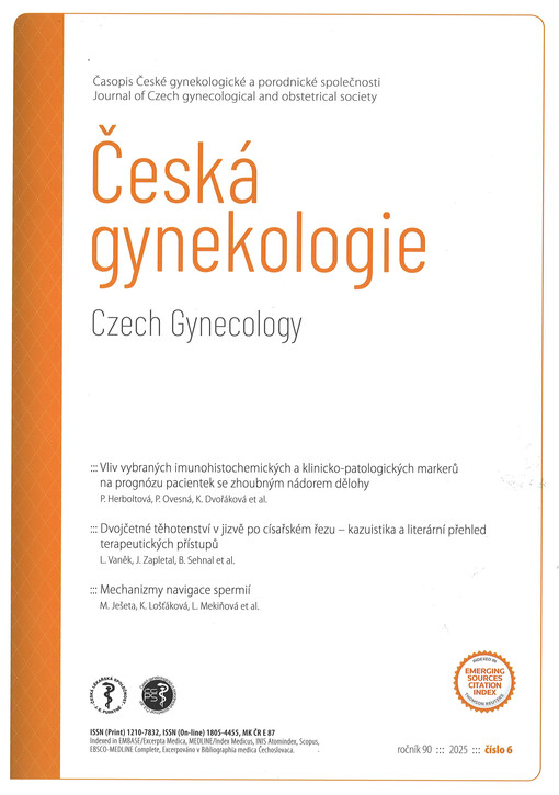 Česká gynekologie : časopis České gynekologické a porodnické společnosti