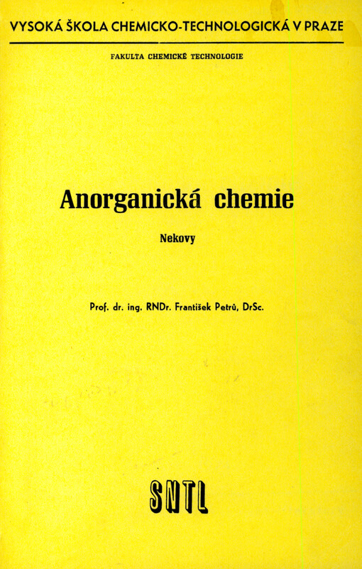Anorganická chemie : nekovy