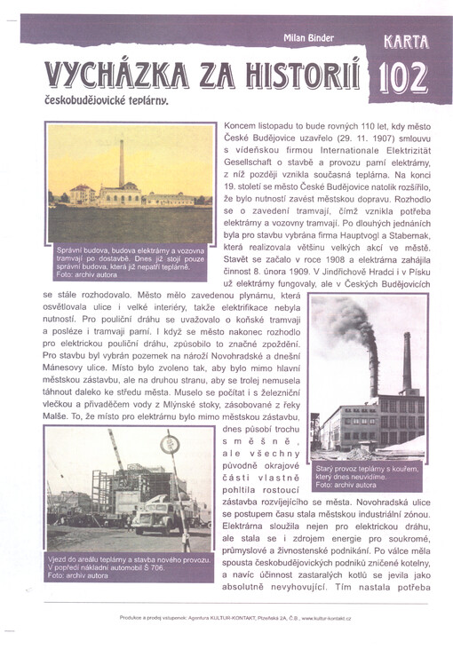 Vycházka za historií českobudějovické teplárny