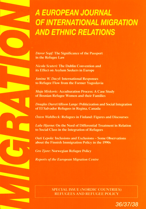 Refugees and refugee policy