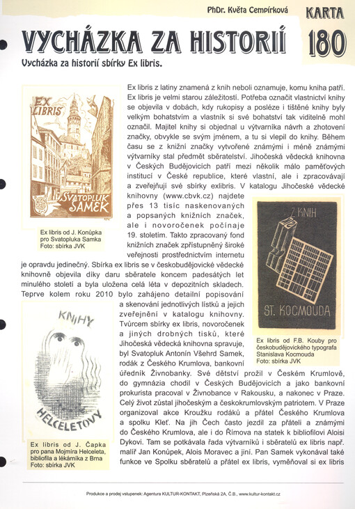Vycházka za historií : vycházka za historií sbírky Ex libris