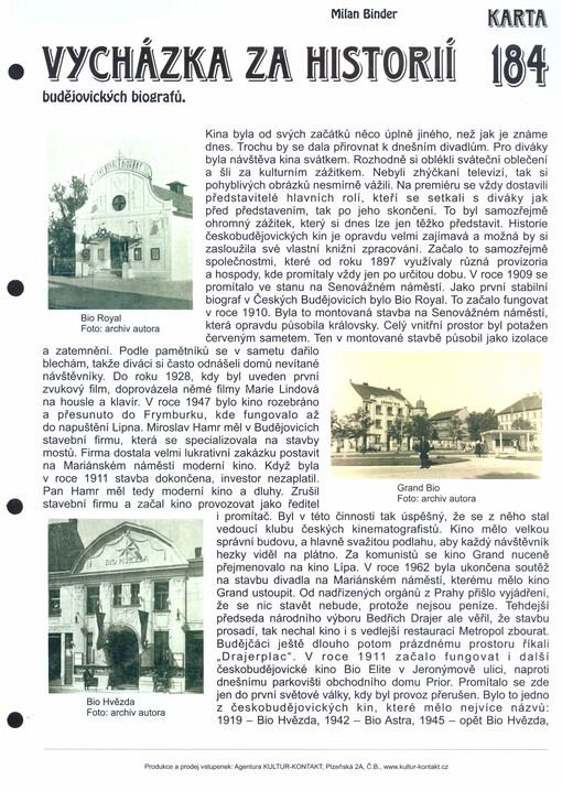 Vycházka za historií budějovických biografů