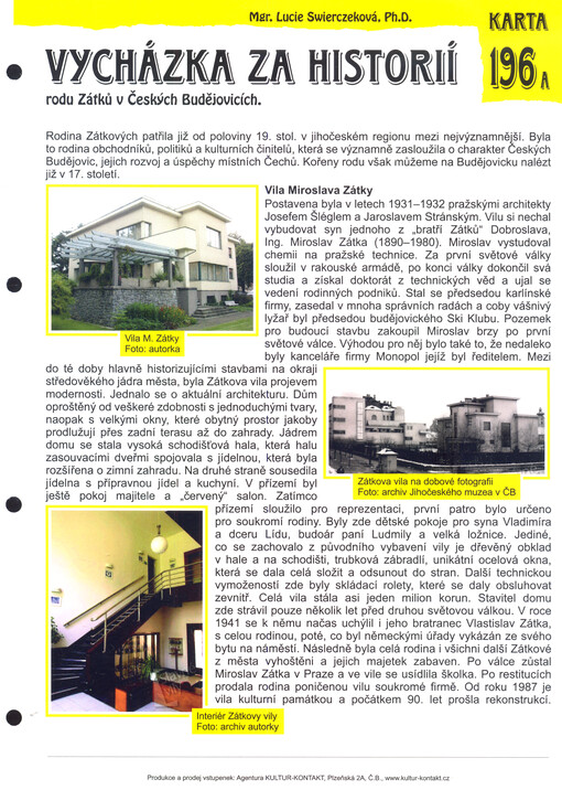 Vycházka za historií rodu Zátků v Českých Budějovicích