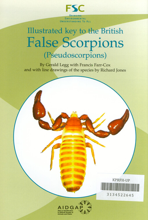 Illustrated key to the British false scorpions (pseudosorpions)