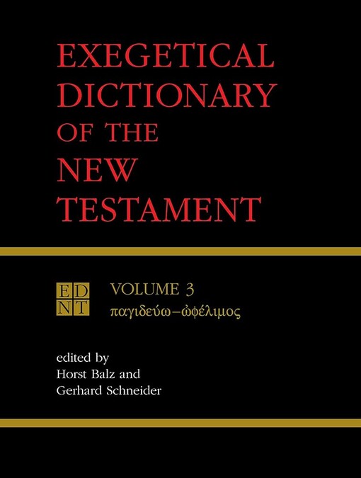 Exegetical dictionary of the New Testament