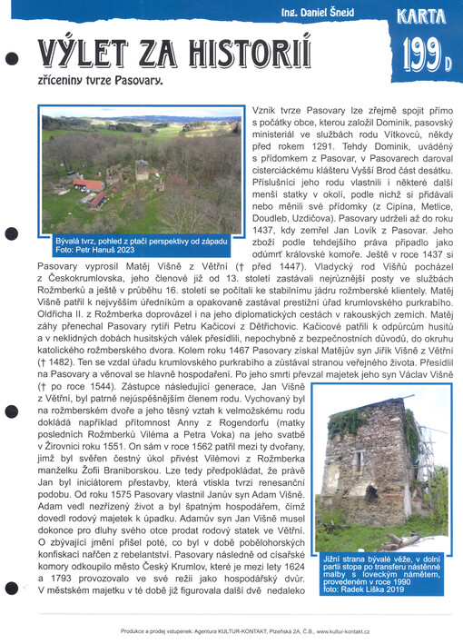Výlet za historií zříceniny tvrze Pasovary