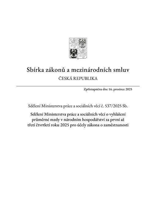 Sbírka zákonů a mezinárodních smluv : Česká republika