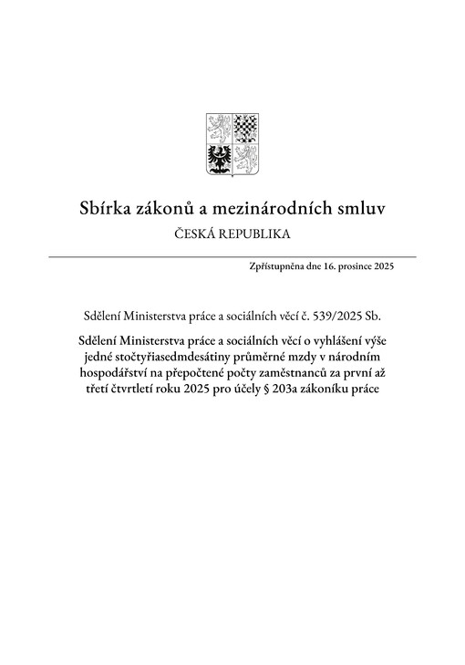 Sbírka zákonů a mezinárodních smluv : Česká republika