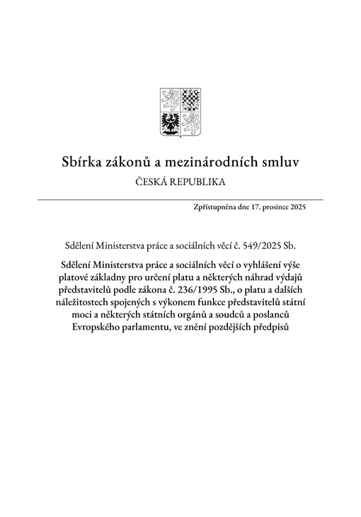 Sbírka zákonů a mezinárodních smluv : Česká republika