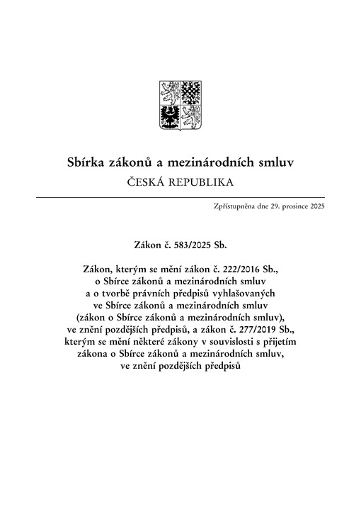 Sbírka zákonů a mezinárodních smluv : Česká republika