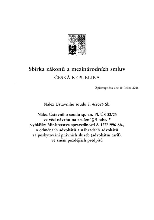Sbírka zákonů a mezinárodních smluv : Česká republika