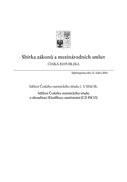 Sbírka zákonů a mezinárodních smluv : Česká republika