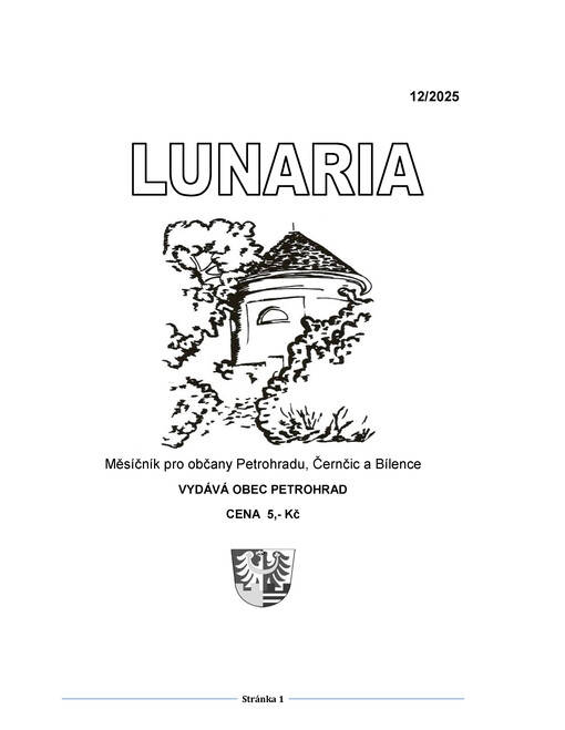 Lunaria : měsíčník pro občany Petrohradu, Černčic a Bílence