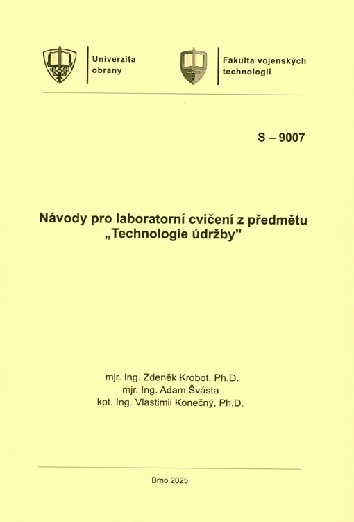 Návody pro laboratorní cvičení z předmětu 