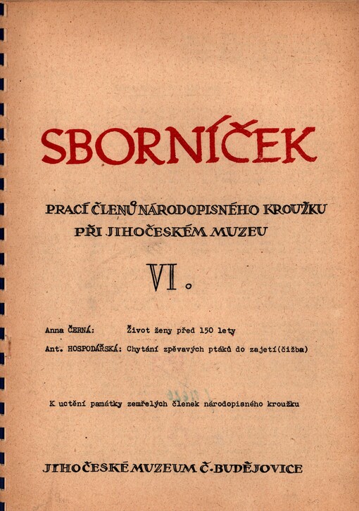 Život ženy před 150 lety. 6