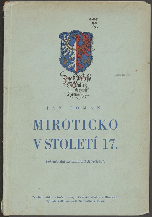 Miroticko v století 17: pokračování 