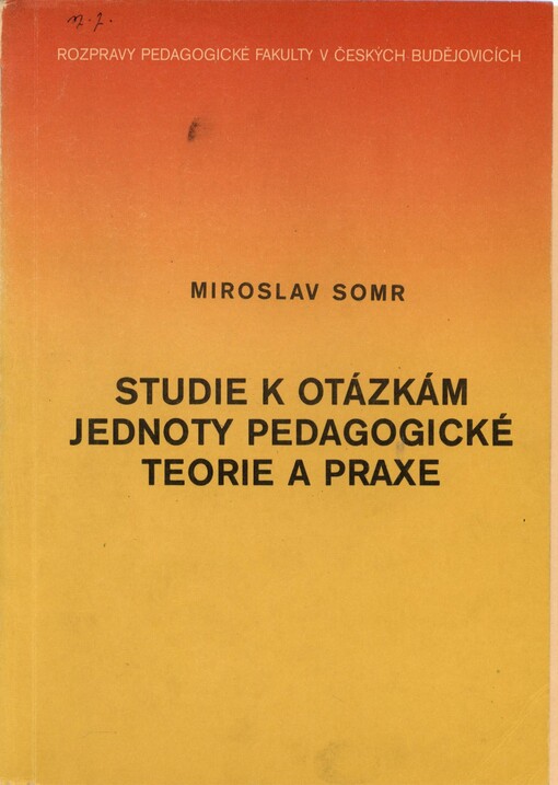 Studie k otázkám jednoty pedagogické teorie a praxe