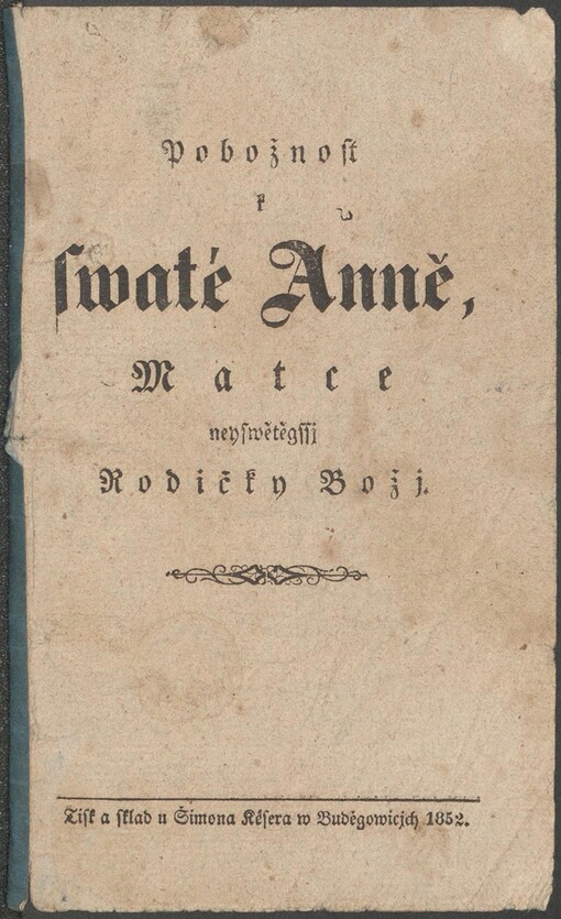 Pobožnost k swaté Anně, matce nejswětěgši rodičky božj