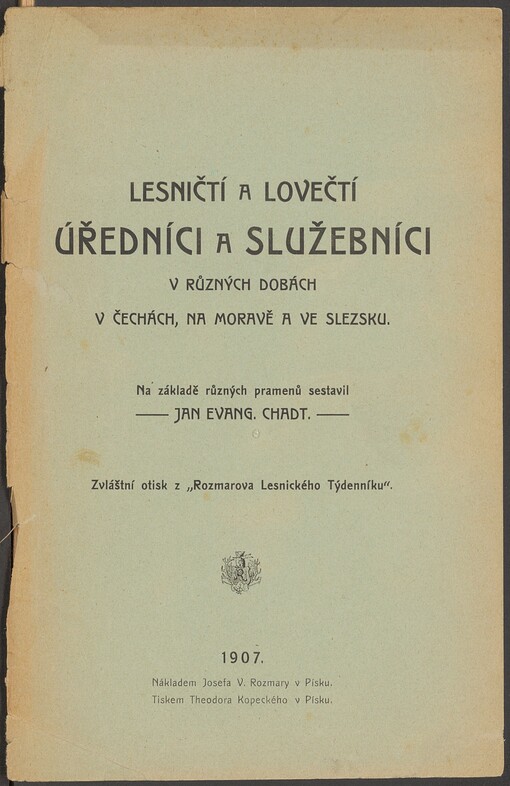 Lesničtí a lovečtí úředníci a služebníci v různých dobách v Čechách, na Moravě a ve Slezsku