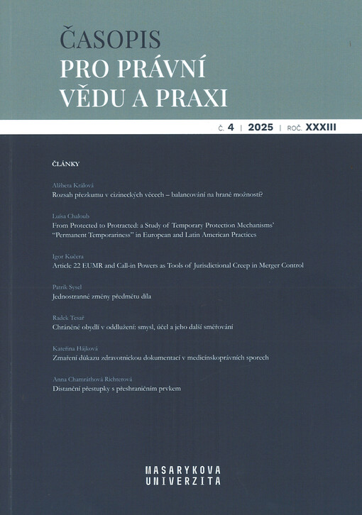 Časopis pro právní vědu a praxi