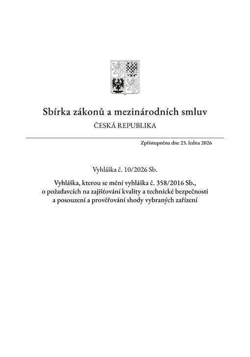 Sbírka zákonů a mezinárodních smluv : Česká republika