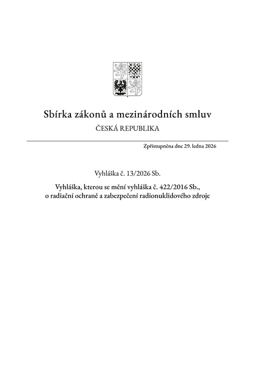 Sbírka zákonů a mezinárodních smluv : Česká republika