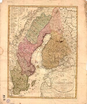 Charte über das Königreich Schweden nach astronomischen Beobachtungen