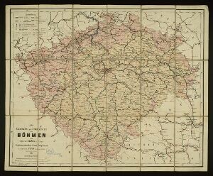 Das Eisenbahn- und Strassennetz von Böhmen