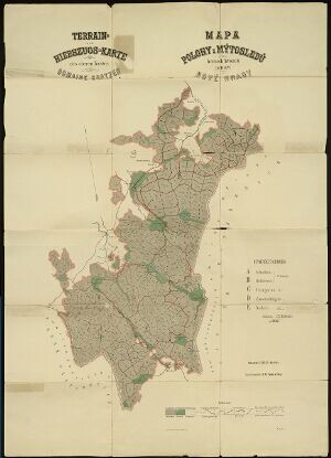 Terrain- und Hiebszucs-Karte des oberen Forstes Domaine Gratzen - Mapa polohy i mýtosledů horních hvozdů panství Nové Hrady