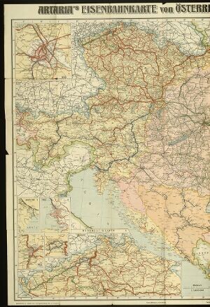 Artaria's Eisenbahnkarte von Österreich-Ungarn und den Balkanländer
