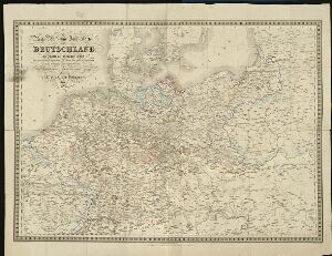 Reise-, Post- und Zoll-Karte von Deutschland mit Angabe der Eilwagen-Kurse und besonderer Rücksicht auf die in dem großen deutschen Zoll-Verbande vereinigten Staaten
