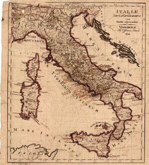 Italiae tabula geographica cum insulis adjacentibus