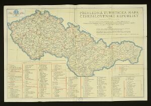 Přehledná turistická mapa Československé republiky