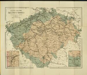 Železniční a silniční mapa království Českého, obsahující veškerá města, městysy a místa průmyslová