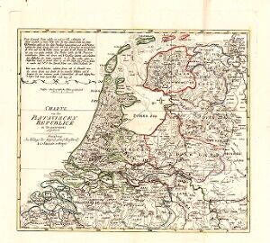 Charte von der Bataviscen Republickin Departements eingetheilt