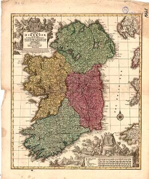 Regnum Hiberniae, tam secundum IV provincias principales Ultoniam, Connaciam, Lageniam, Momoniam, quam speciales, accuratae designata