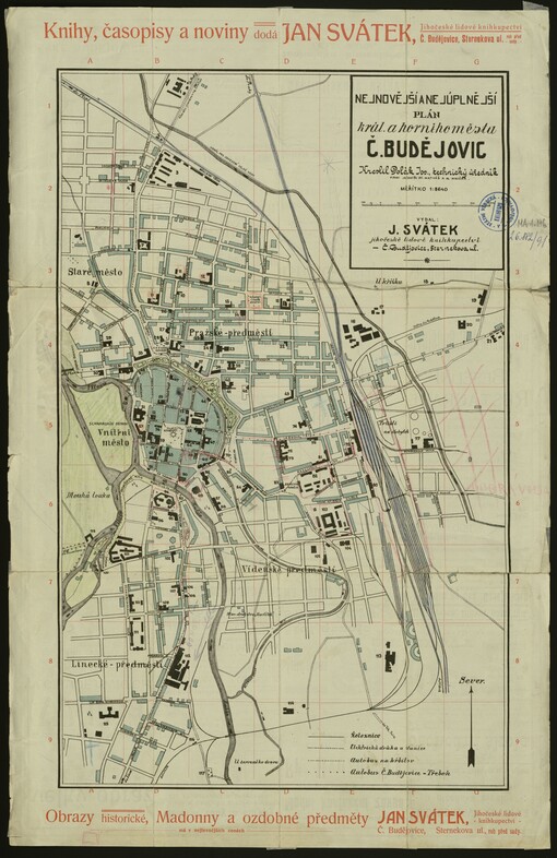 Nejnovější a nejúplnější plán král. a horního města Č. Budějovic