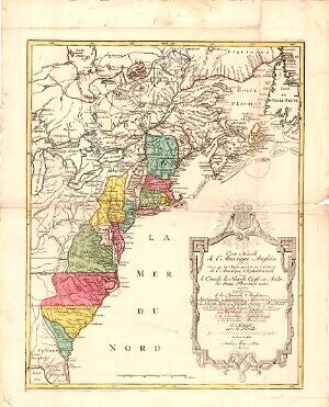 Carte nouvelle de l´Amerique Angloise contenant