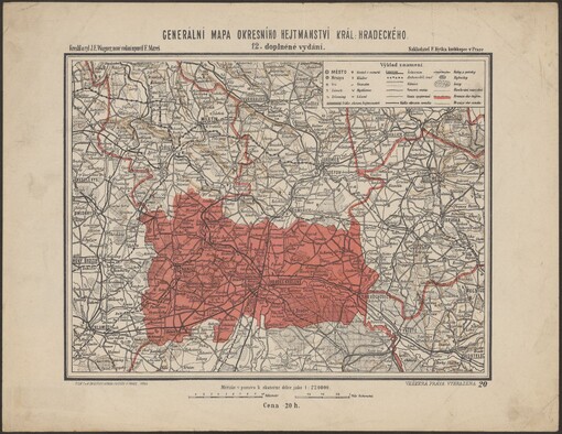 Generální mapa okresního hejtmanství Král. Hradeckého