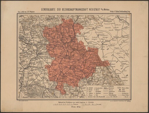 Generalkarte der Bezirkshauptmannschaft Neustadt r/d Mettau