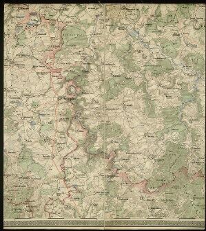 Wandkarte des politischen Bezirkes Budweis im Masse 1:25 000
