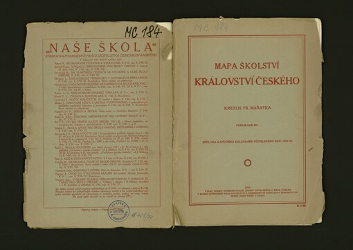 Mapa školství království Českého