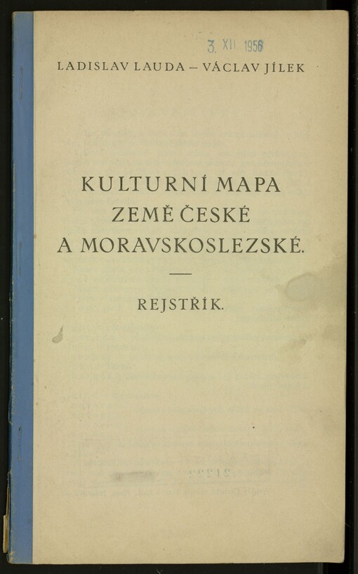 Kulturní mapa země České a Moravskoslezské