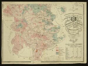 Administrativ Karte der Hochfürstlich Schwarzenberg'schen Herrschaften Protiwin und Krzeschtiowiz, Libiegiz und Czichtiz, Nettoliz und Barau