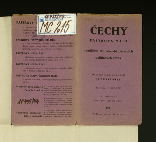 Čechy - rozdělení dle obvodů okresních politických správ