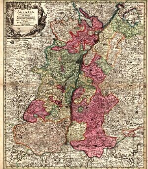 Alsatia landgraviatus cum utroque marchionatu Badensi, Sundgovia, Brisgovia