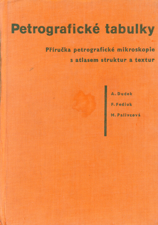 Petrografické tabulky : příručka petrografické mikroskopie s atlasem struktur a textur